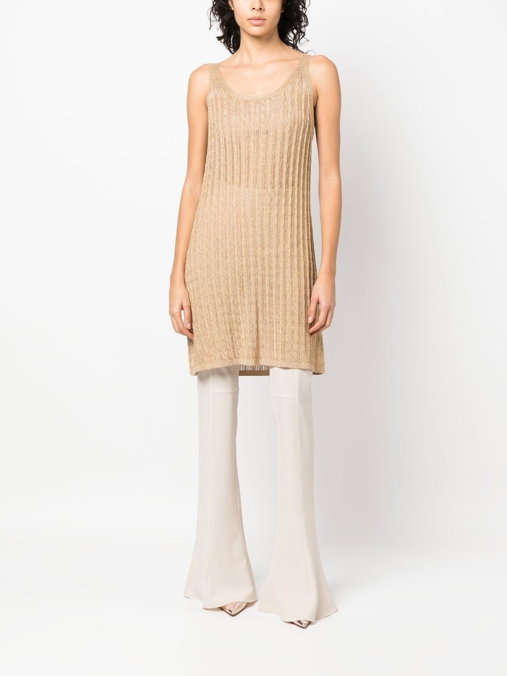 knitted sleeveless midi dress - 3