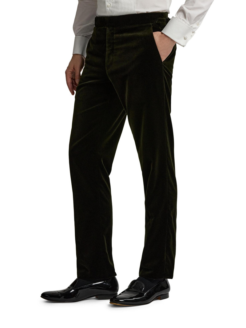 Men's Cotton Velvet Slim-Fit Trousers - Loden 4
