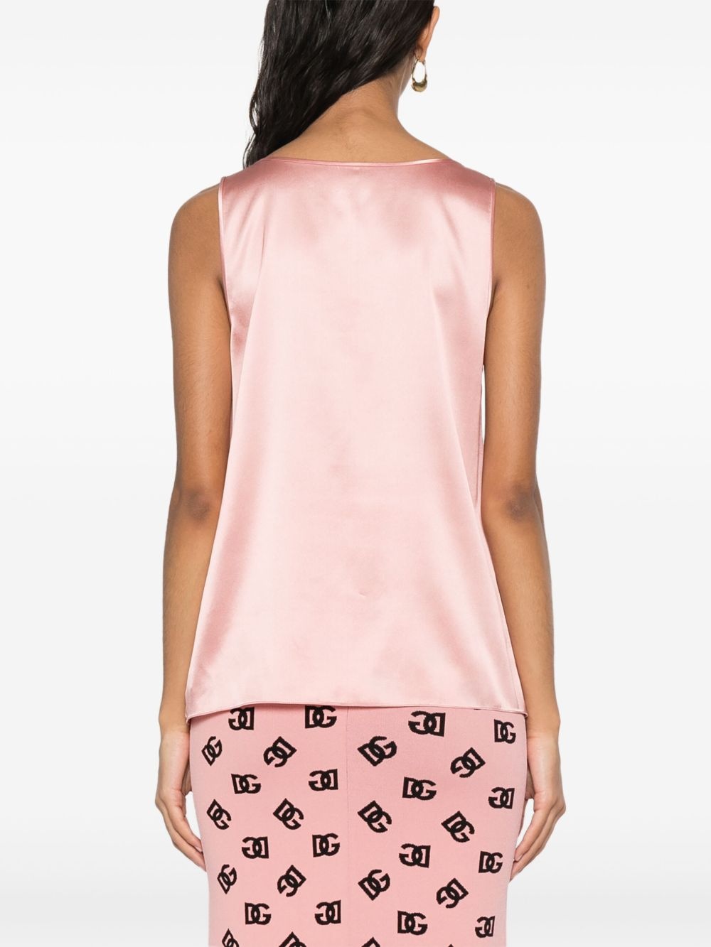 logo-plaque satin top - 4