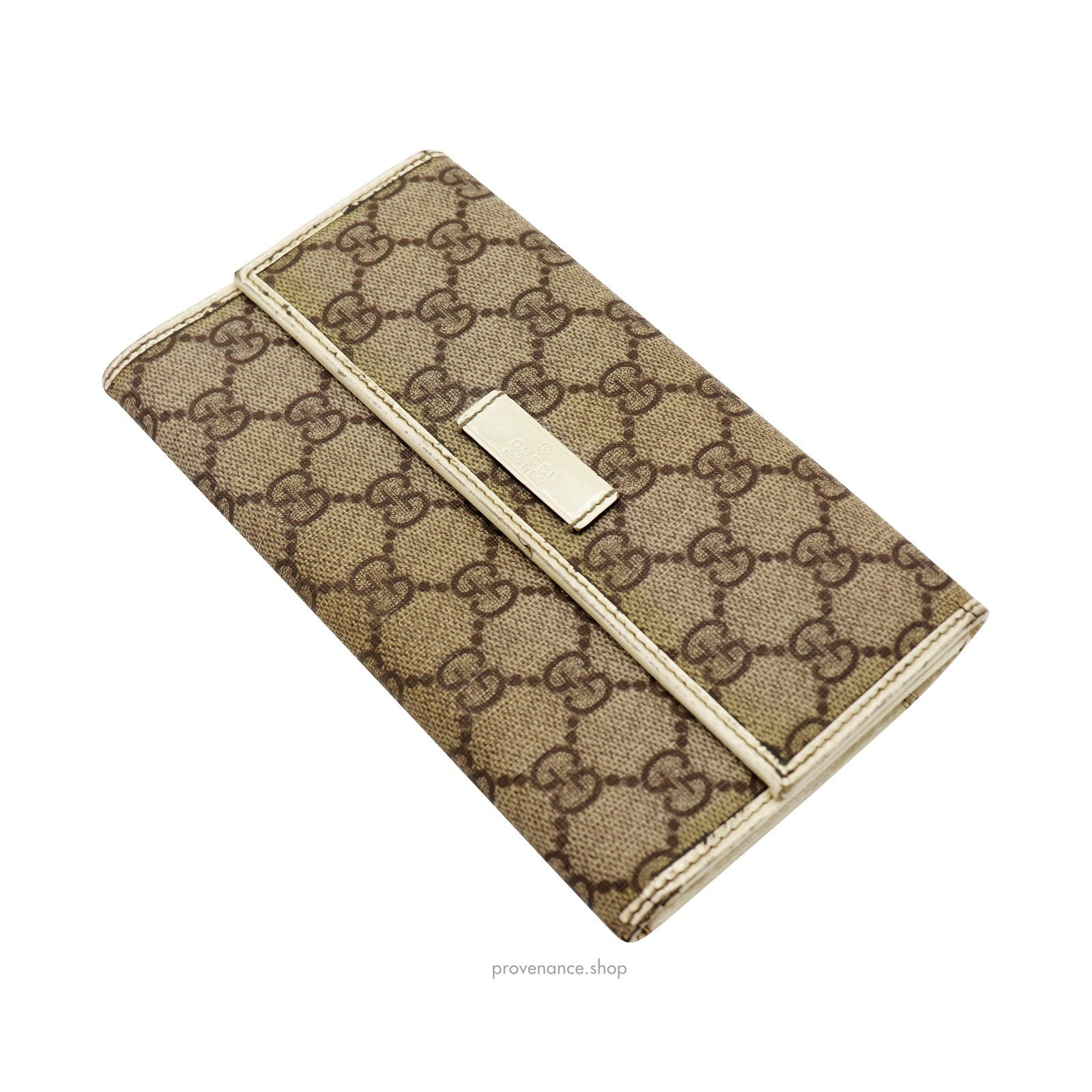 Gucci Long Wallet - GG Supreme Brown/White - 4
