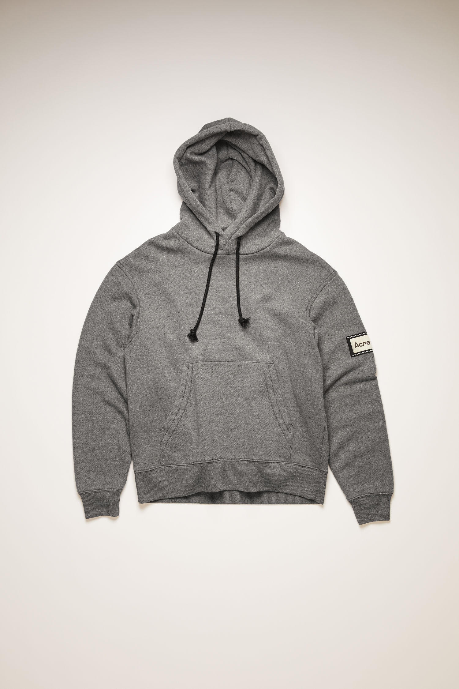 Reverse label hooded sweatshirt graphite grey - 5