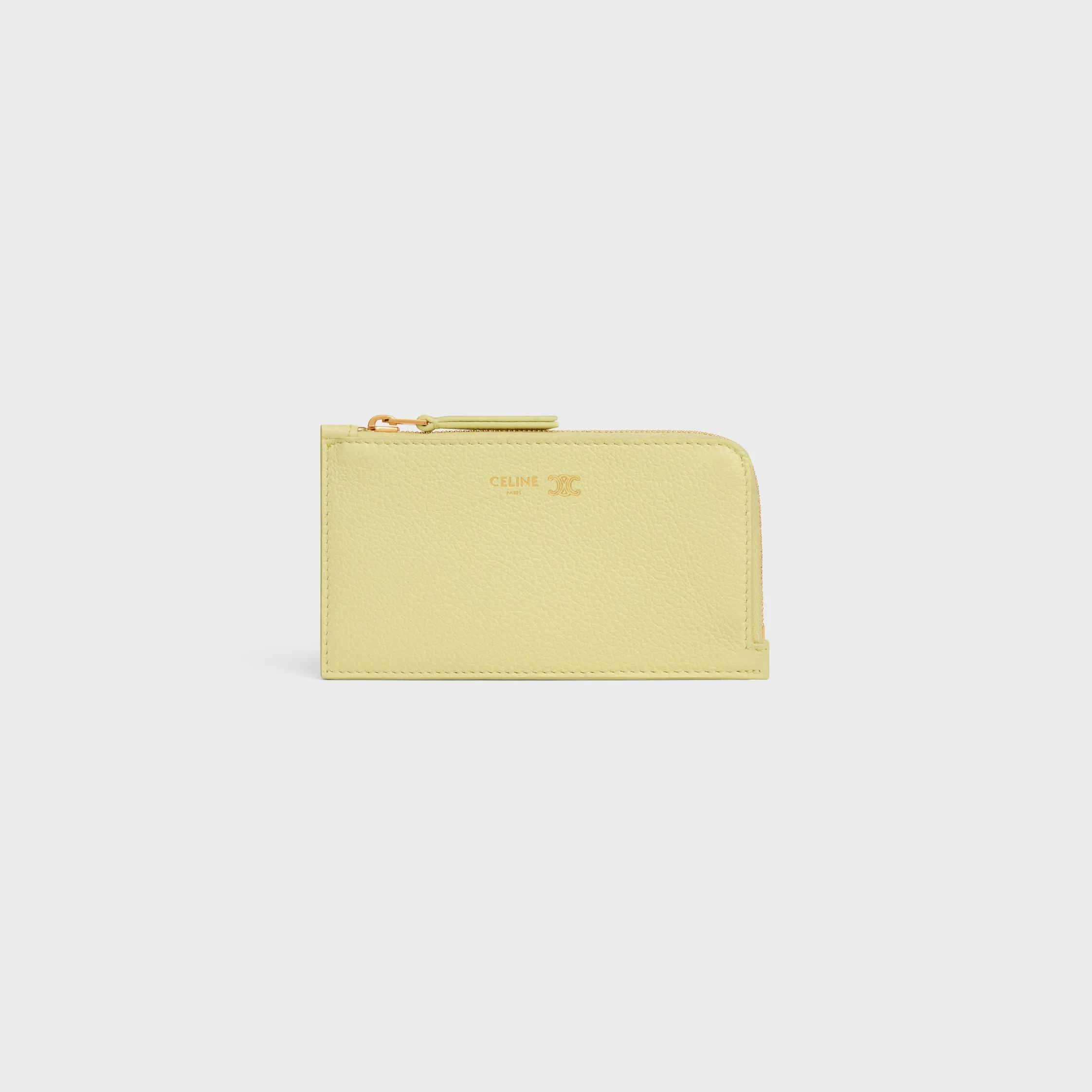 LONG ZIPPED CARD HOLDER IN SUPPLE GRAINED CALFSKIN - 1