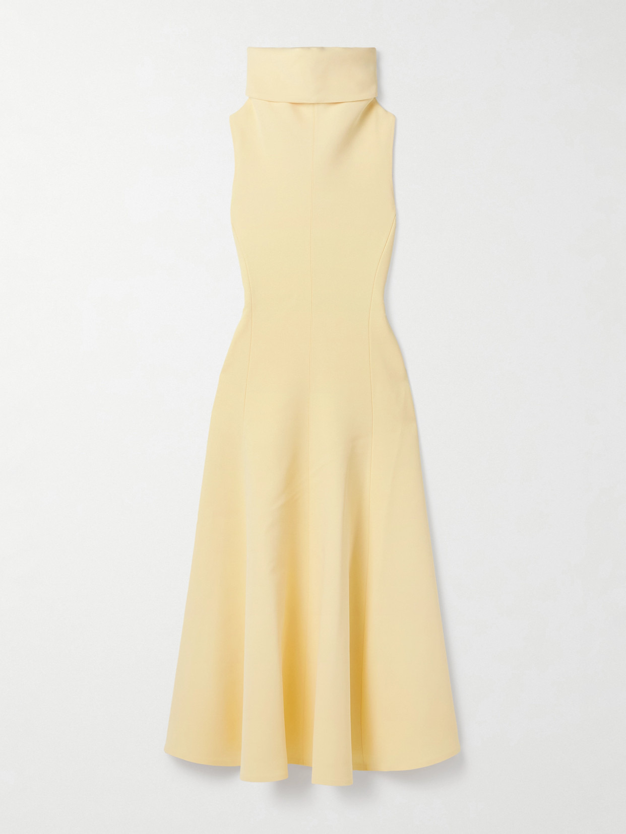 Draped Crepe Midi Dress - 1