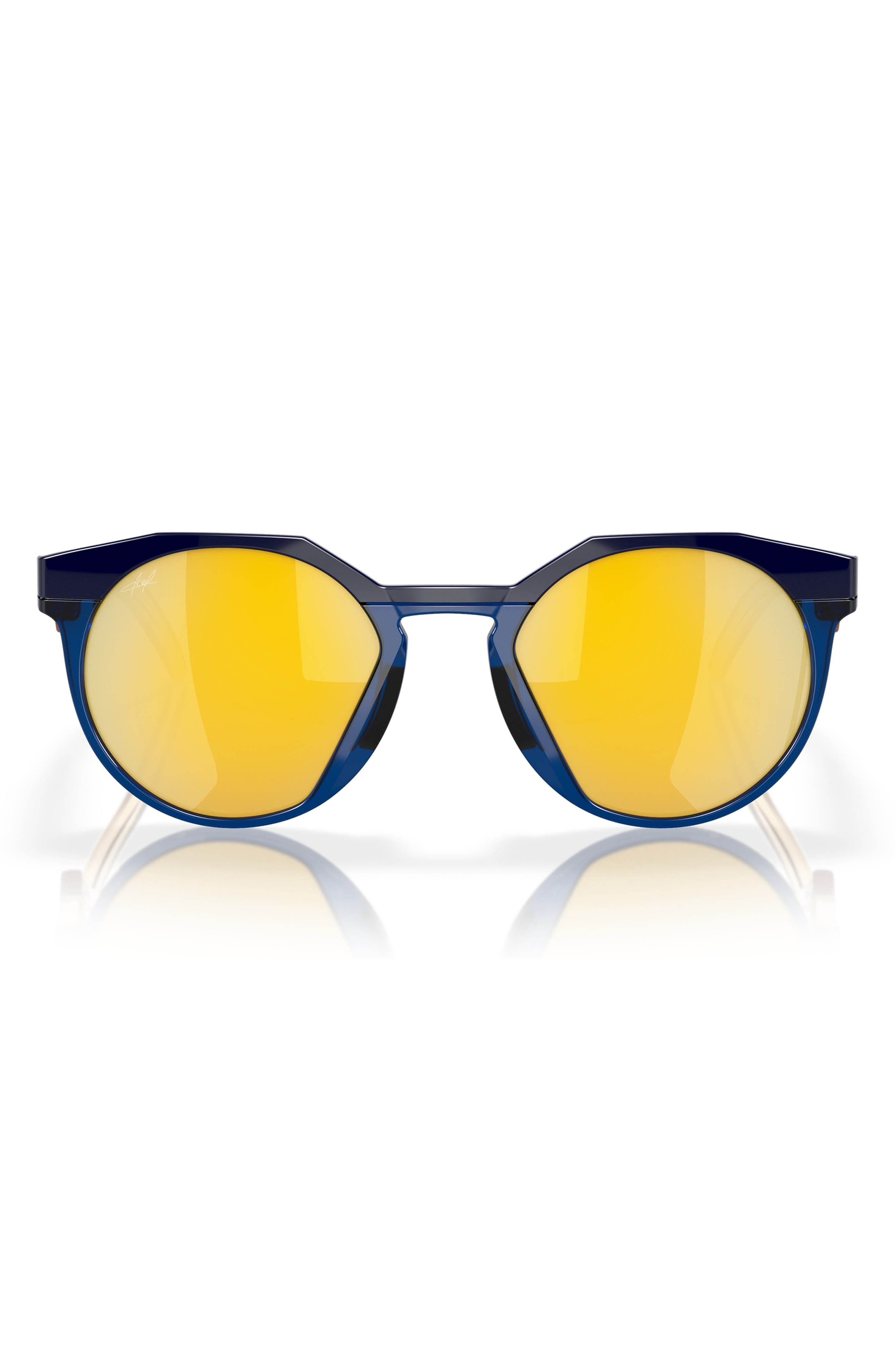 Oakley HSTN 52mm Prizm™ Gradient Polarized Round Sunglasses in Navy at Nordstrom - 1