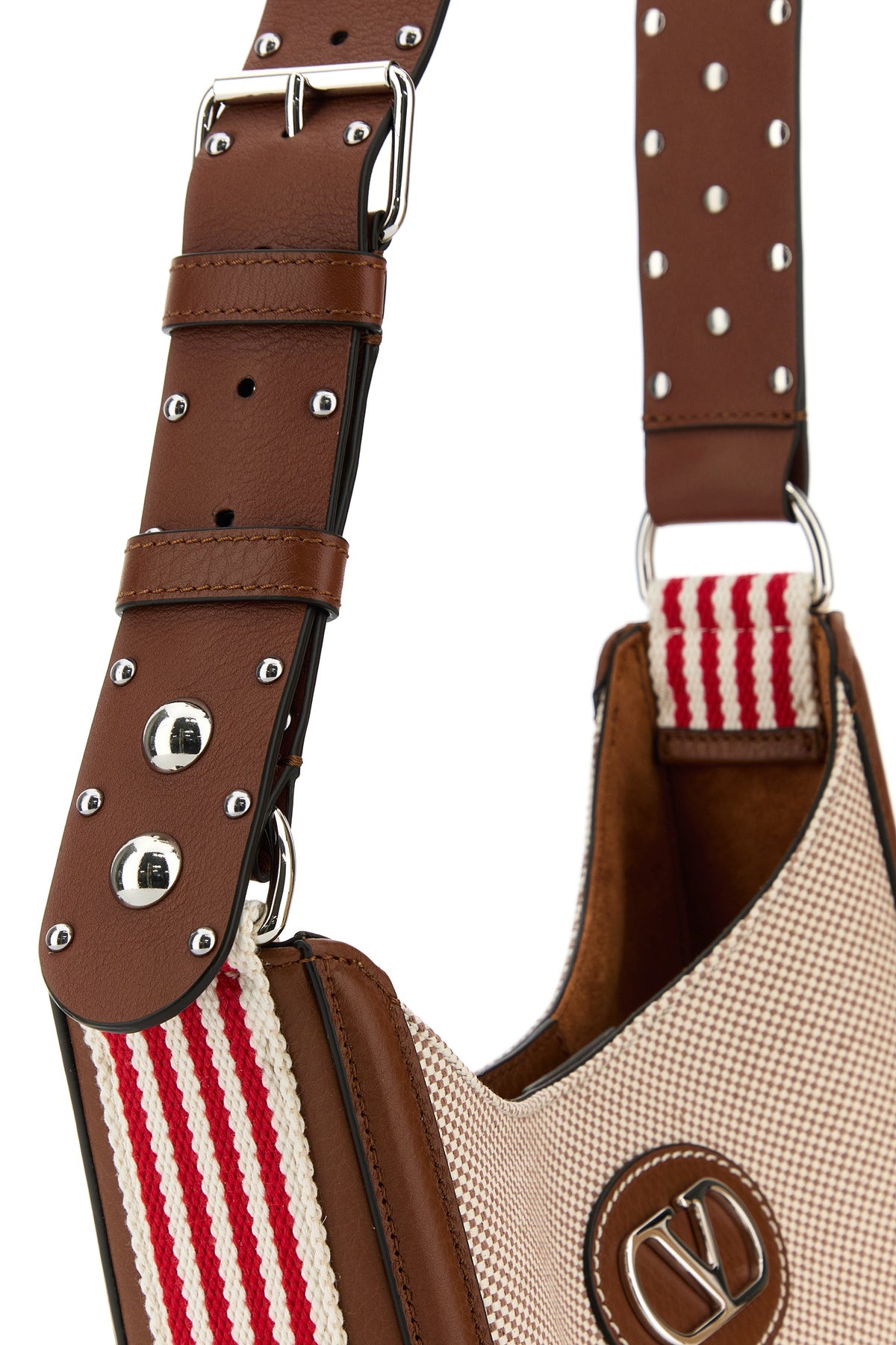 Two-tone canvas VLogo Signature crossbody bag - 4