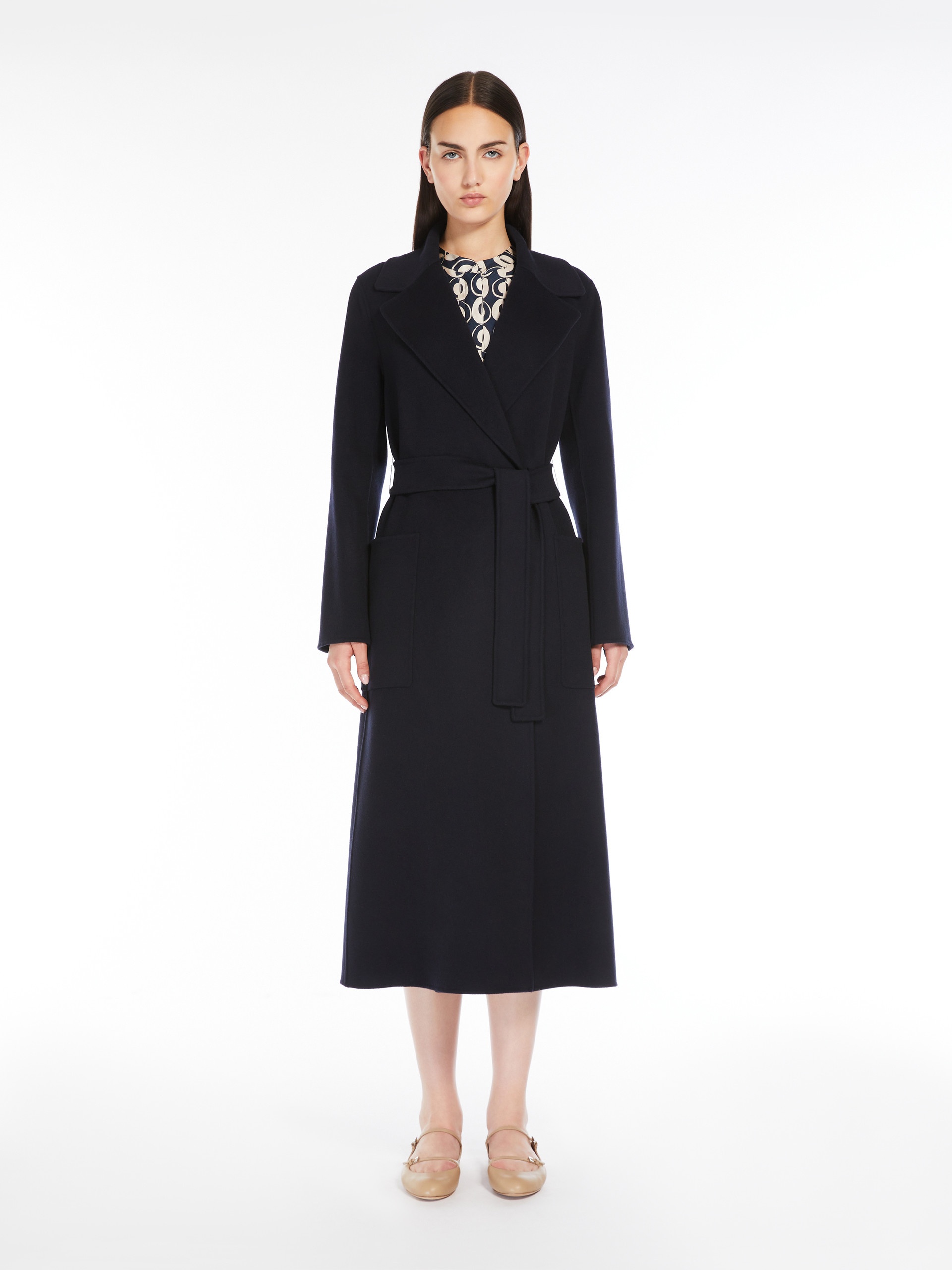 S Max Mara PAOLORE Wool robe coat | REVERSIBLE