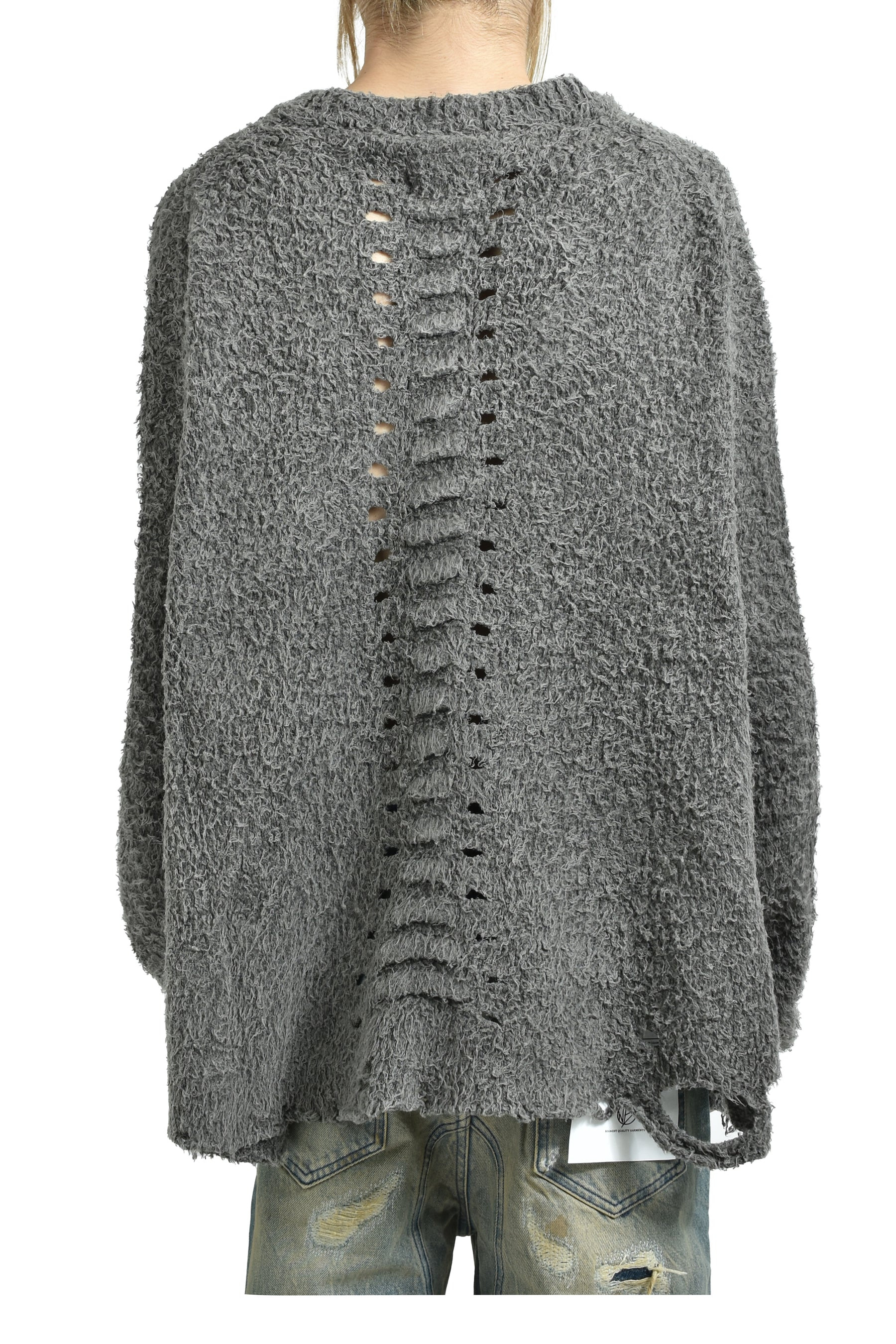 BACKBONE KNIT CARDIGAN / GRY - 2
