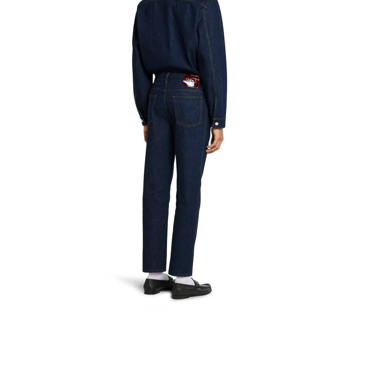 Slim fit cotton denim pant - 4