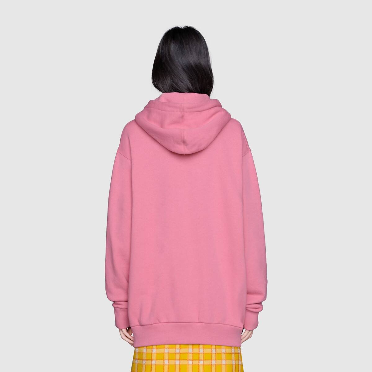 Hooded sweatshirt with GG apple print - 4