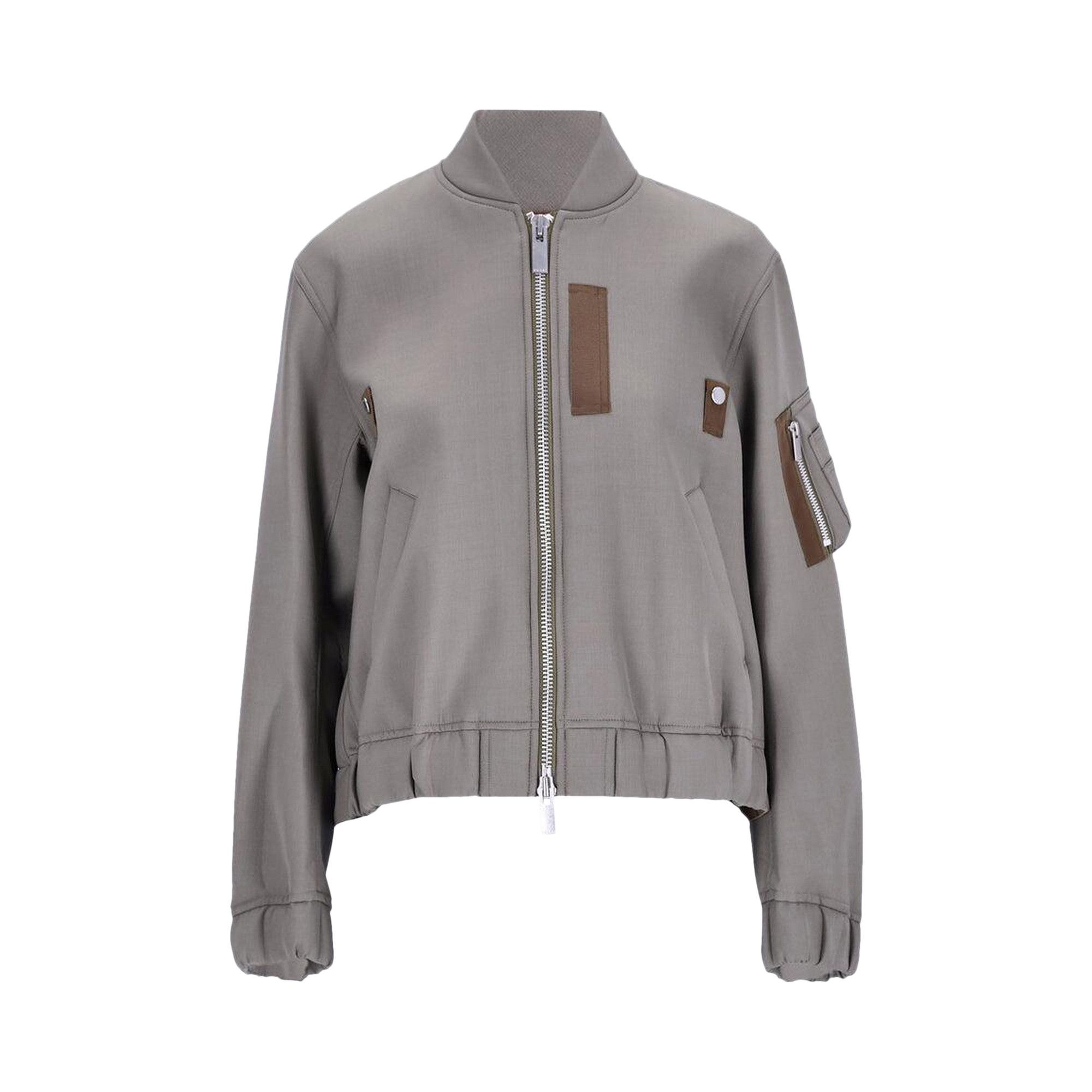 Sacai Suiting Bonding Blouson 'Taupe' - 1