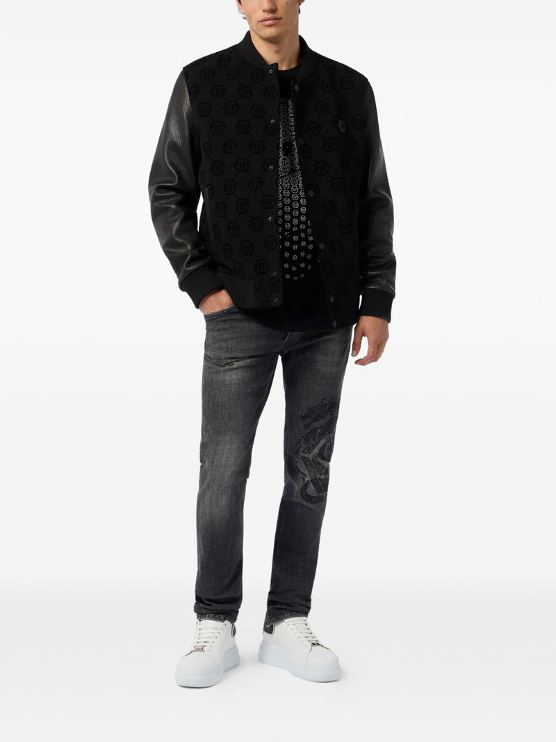 PHILIPP PLEIN monogram bomber jacket outlook