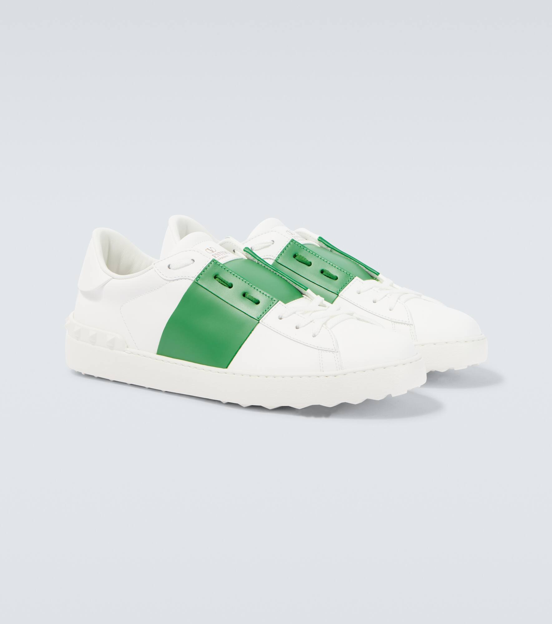 Rockstud leather sneakers - 5