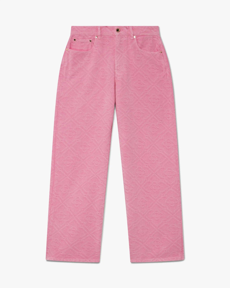 Pink Monogram Denim Jeans 1