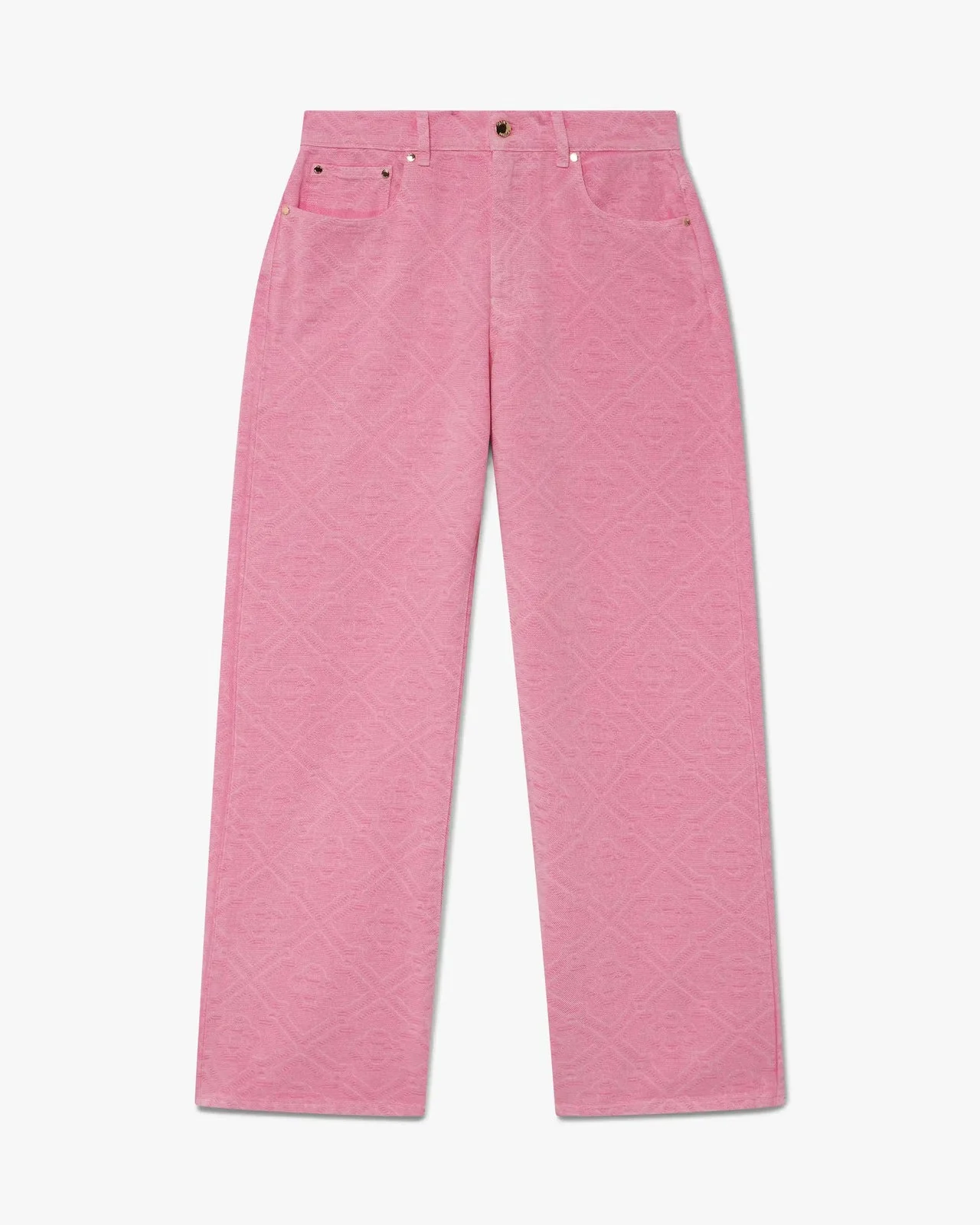 Pink Monogram Denim Jeans - 1