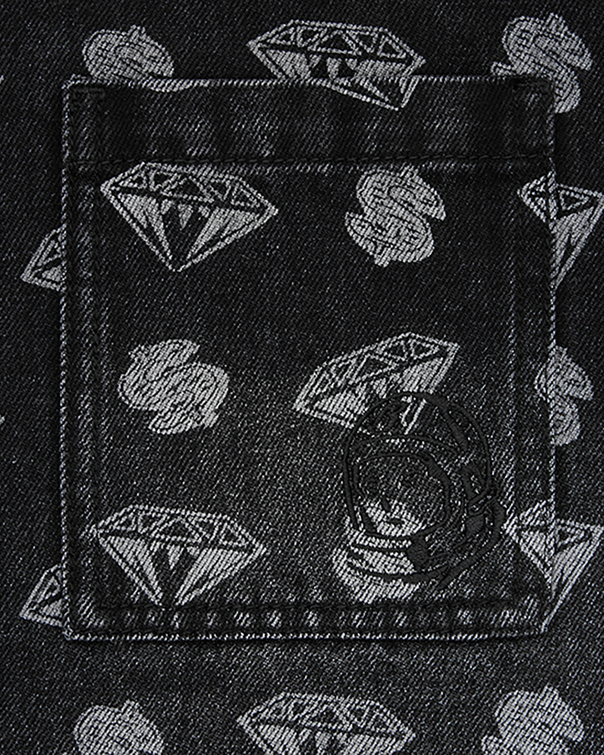 DIAMONDS & DOLLARS OVERSIZED DENIM SHIRT - 3