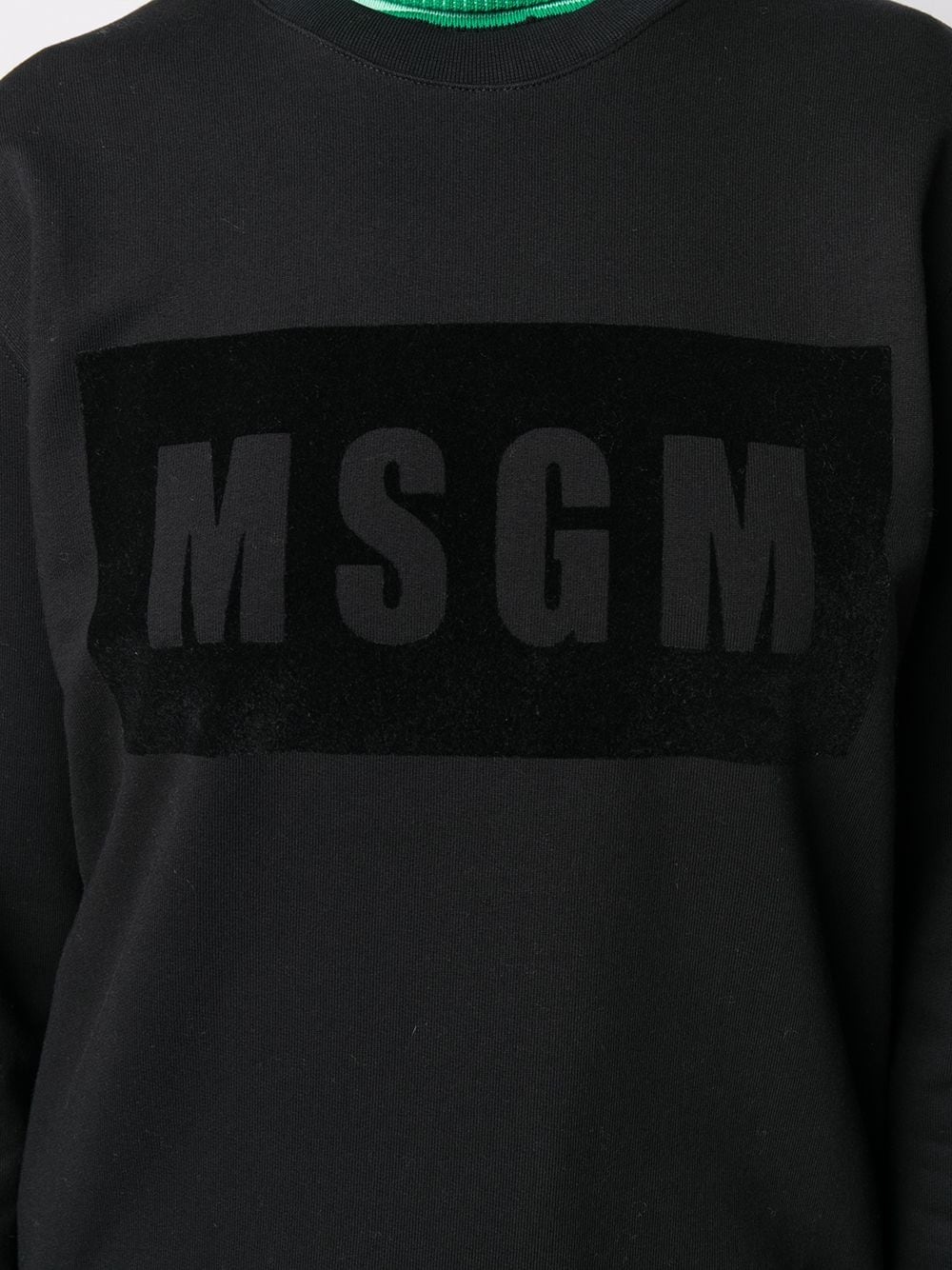 logo print long-sleeved sweatshirt - 5