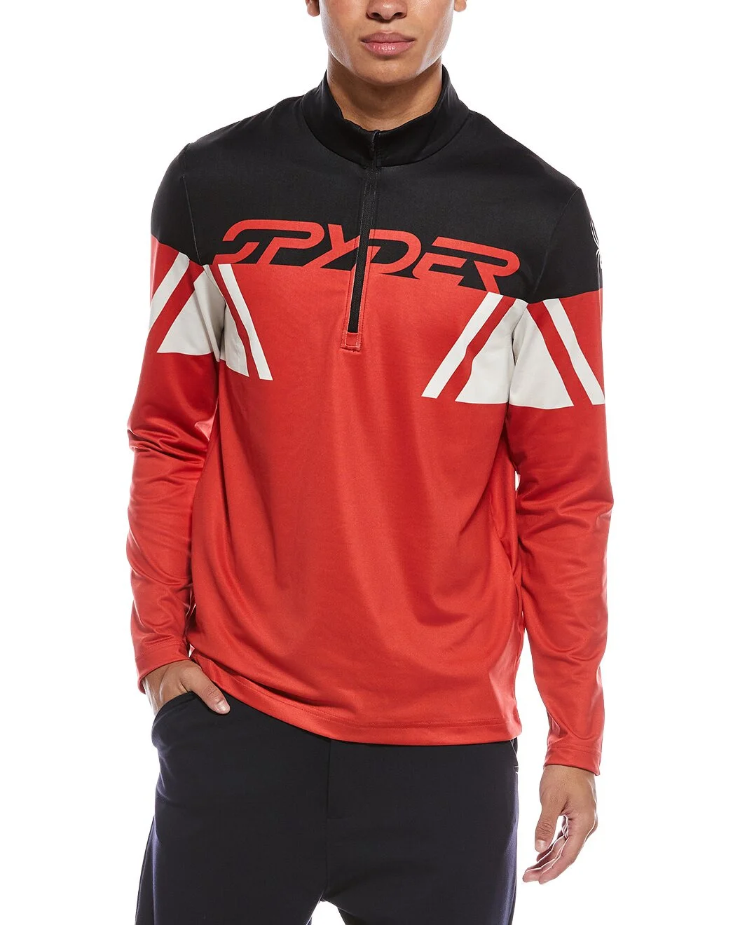 Spyder Podium 1/2-Zip Mock Neck Baselayer Pullover - 1