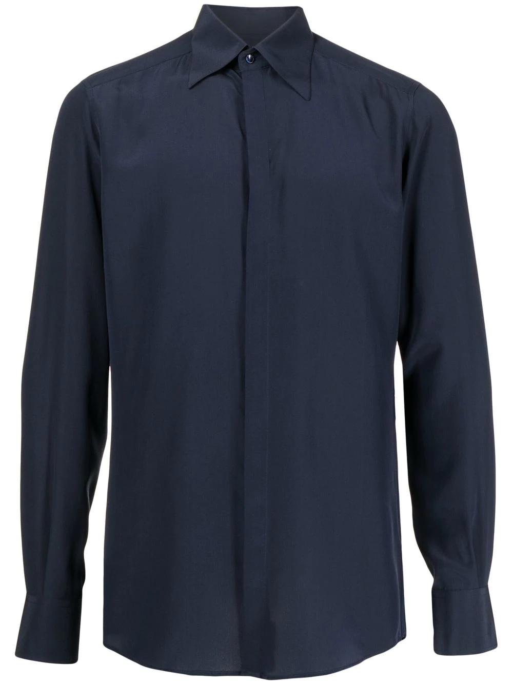 long-sleeve button-fastening shirt - 1