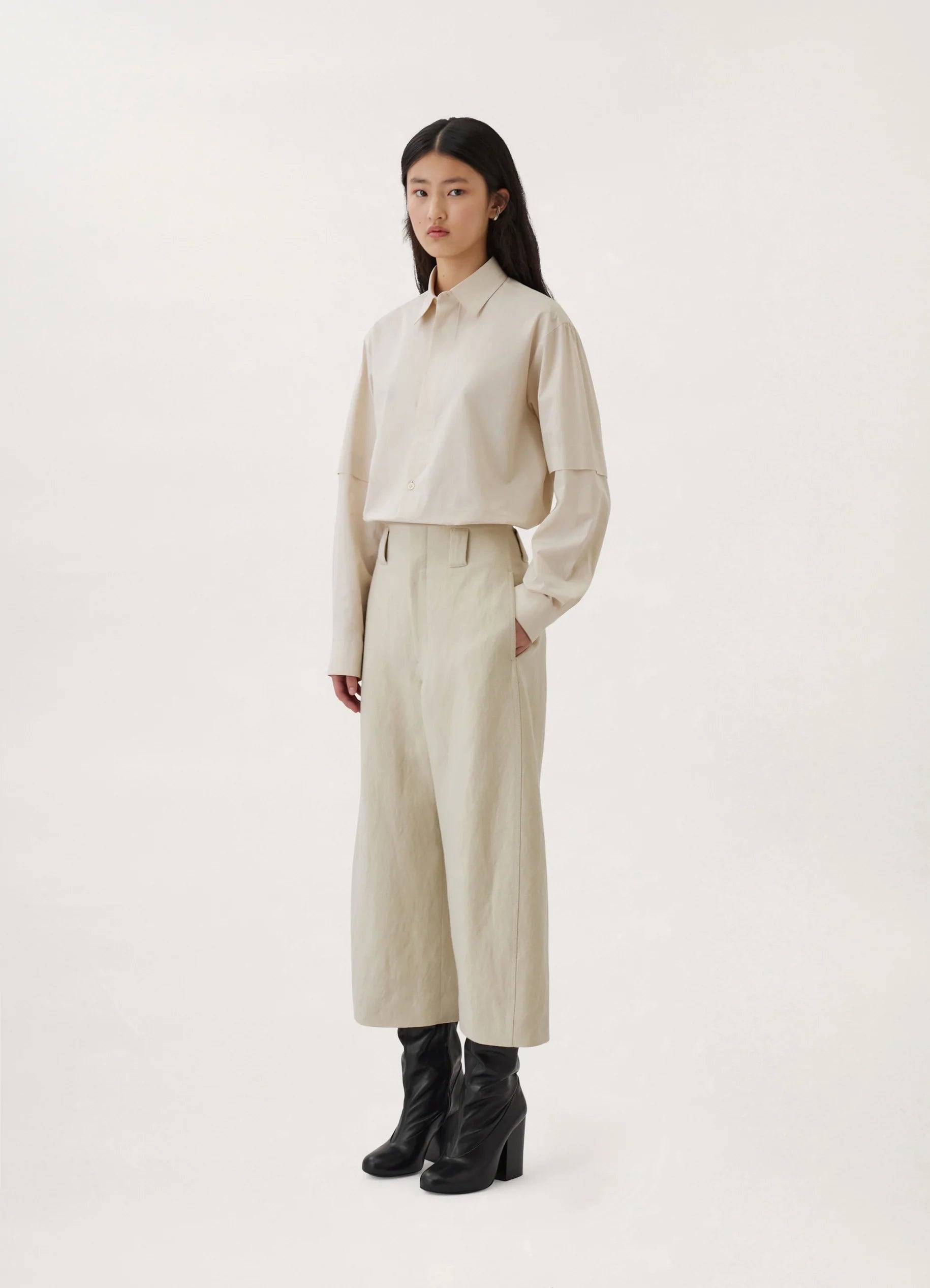 SHIRT WITH SLITS
COTTON POPLIN - 6
