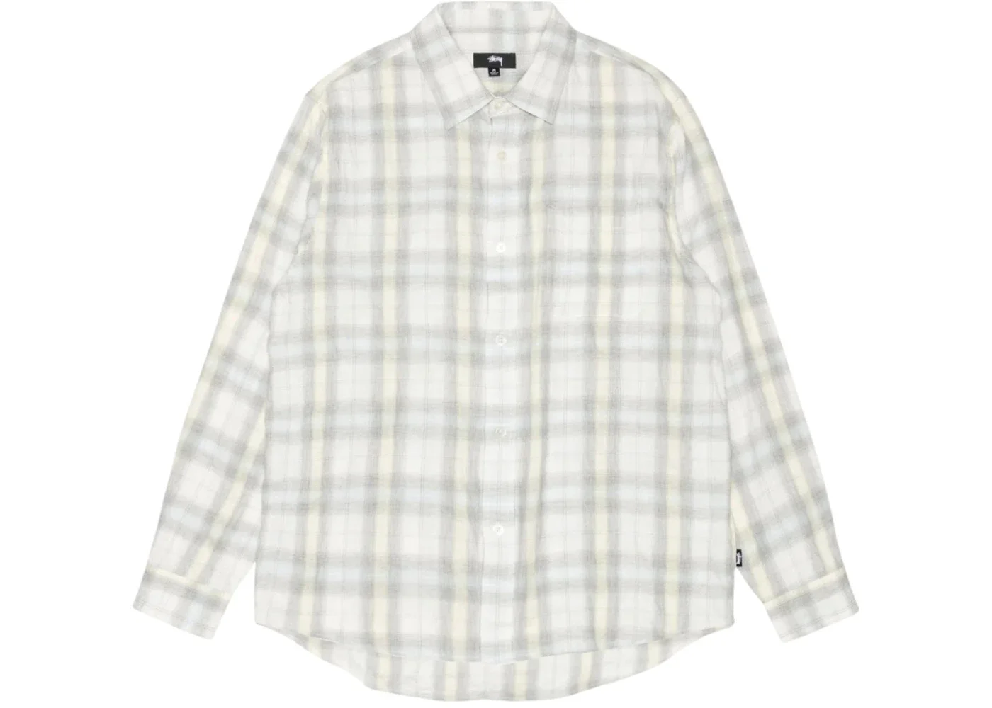 Stussy Beach Plaid Shirt Off White - 1