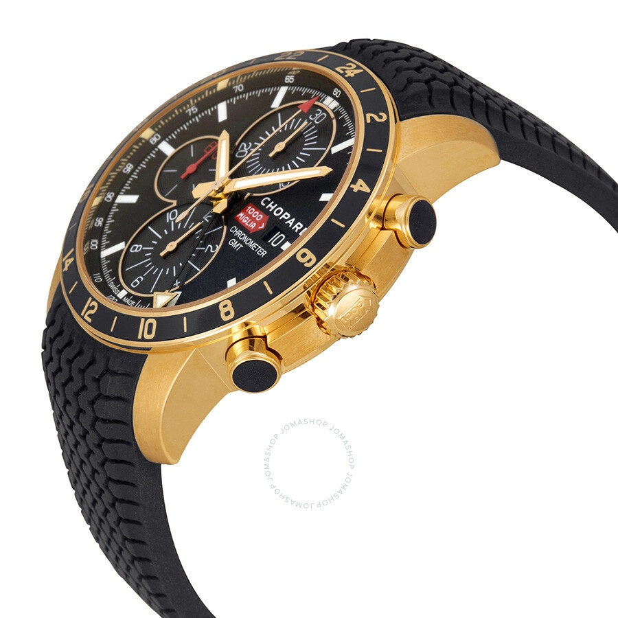 Chopard Mille Miglia Mechanical Chronograph Black Dial 18kt Rose Gold  Men's Watch 161288-5001 - 2