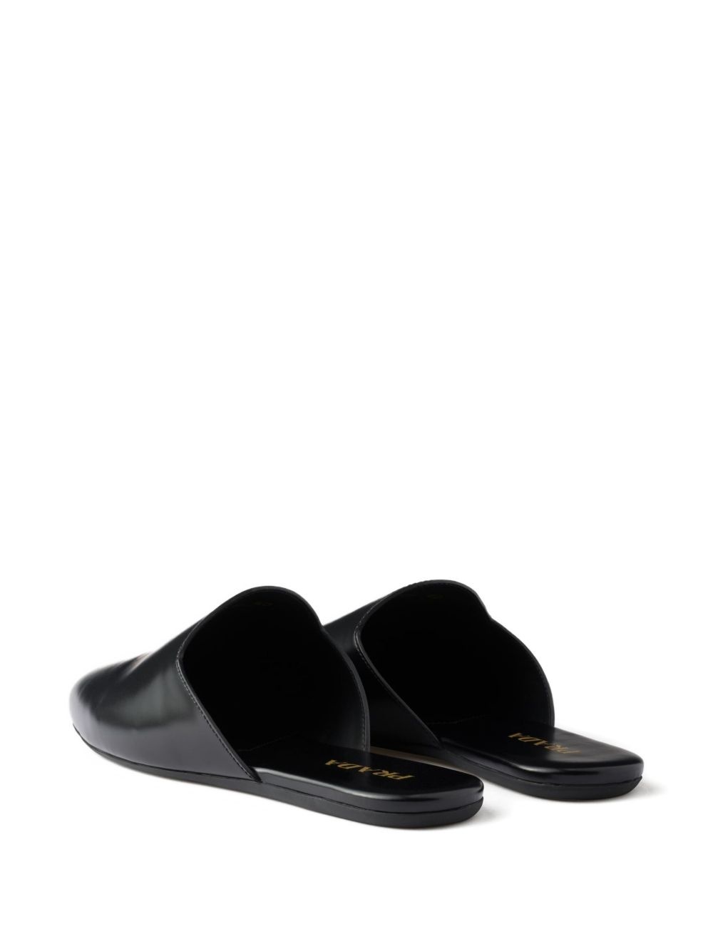 embossed-logo leather mules - 4