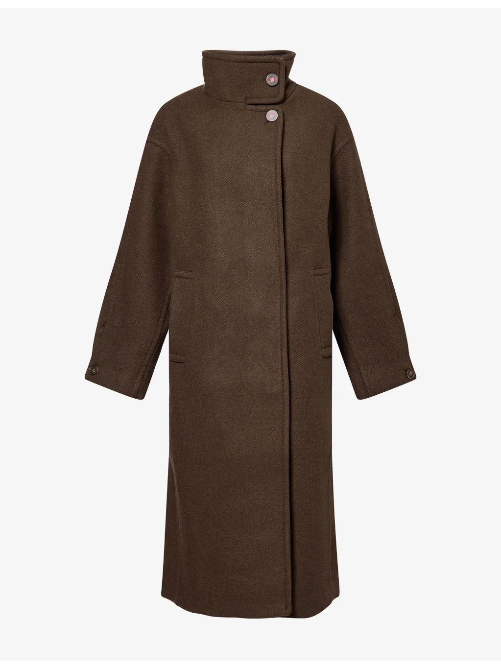 Agnes Funnel-Collar Wool-Blend Coat - 1