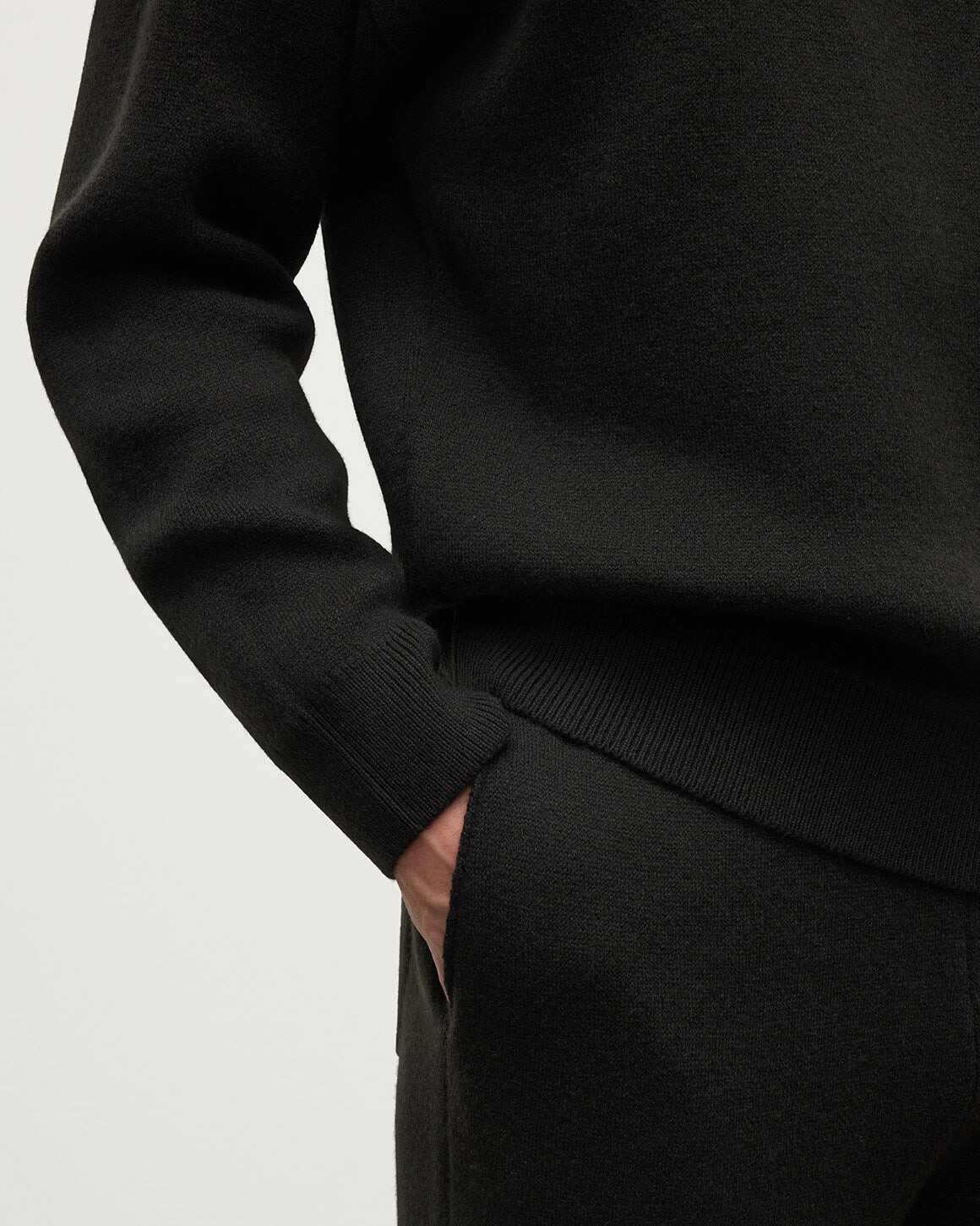 Double Faced Grey Tapered Joggers - 5