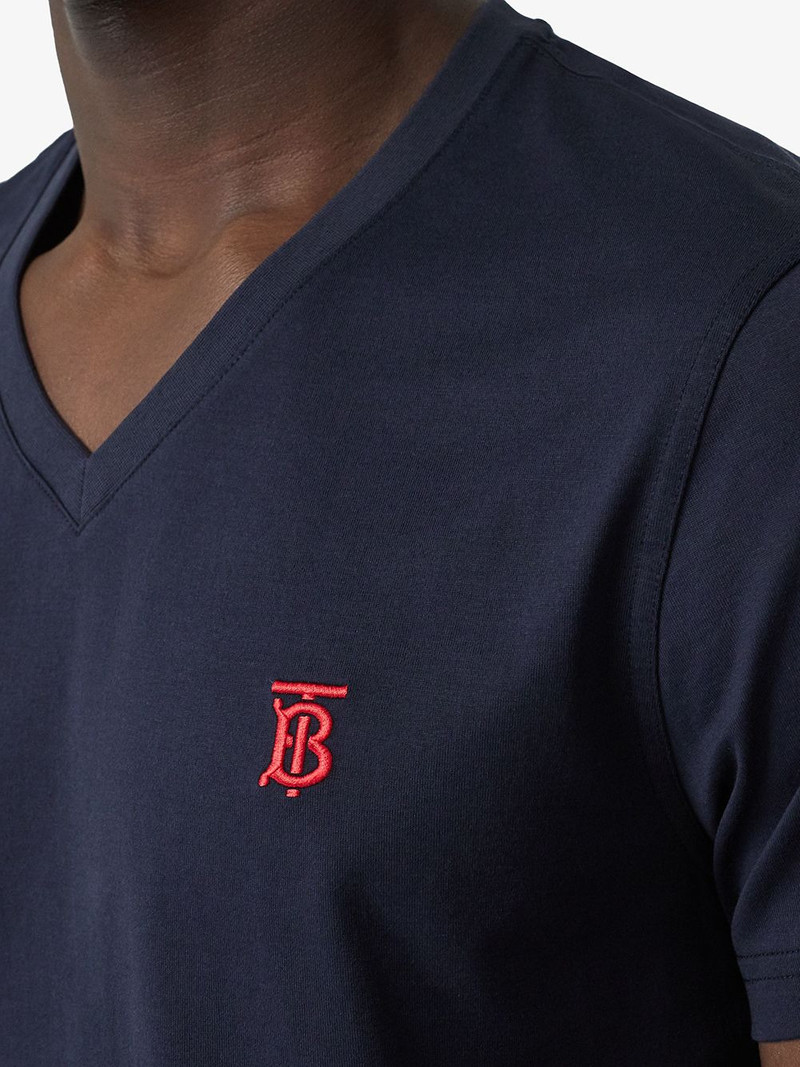 monogram motif V-neck T-shirt 5