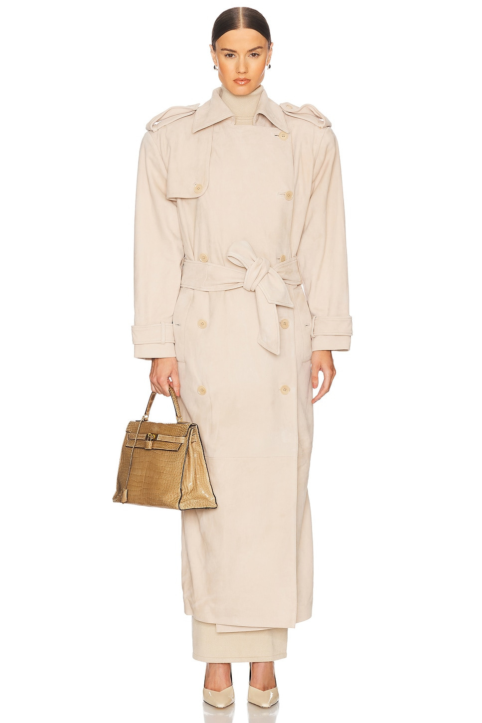 Suede Trench Coat - 2