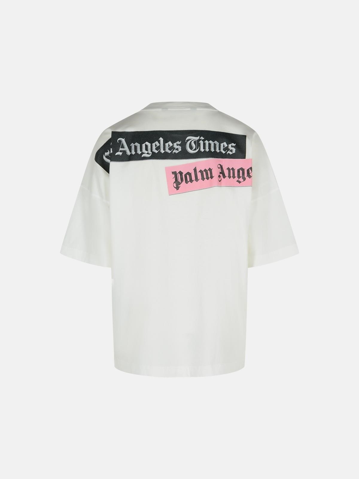 'PAXLATIME NEWS' WHITE COTTON T-SHIRT - 3