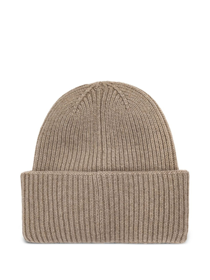 Max Mara Mmretina ribbed embroidered beanie hat outlook