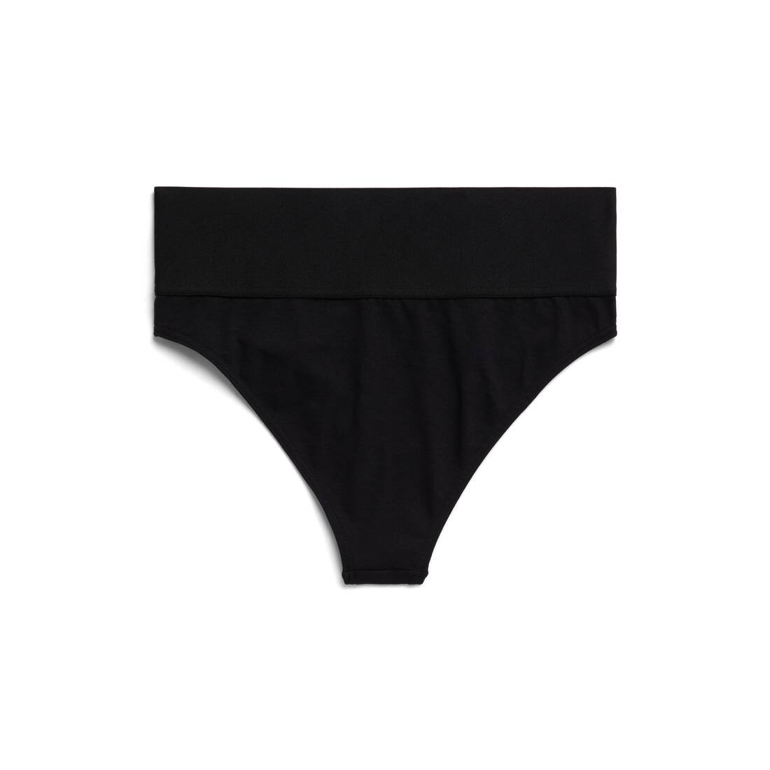 Women's Wide Elastic Briefs in Black - 1