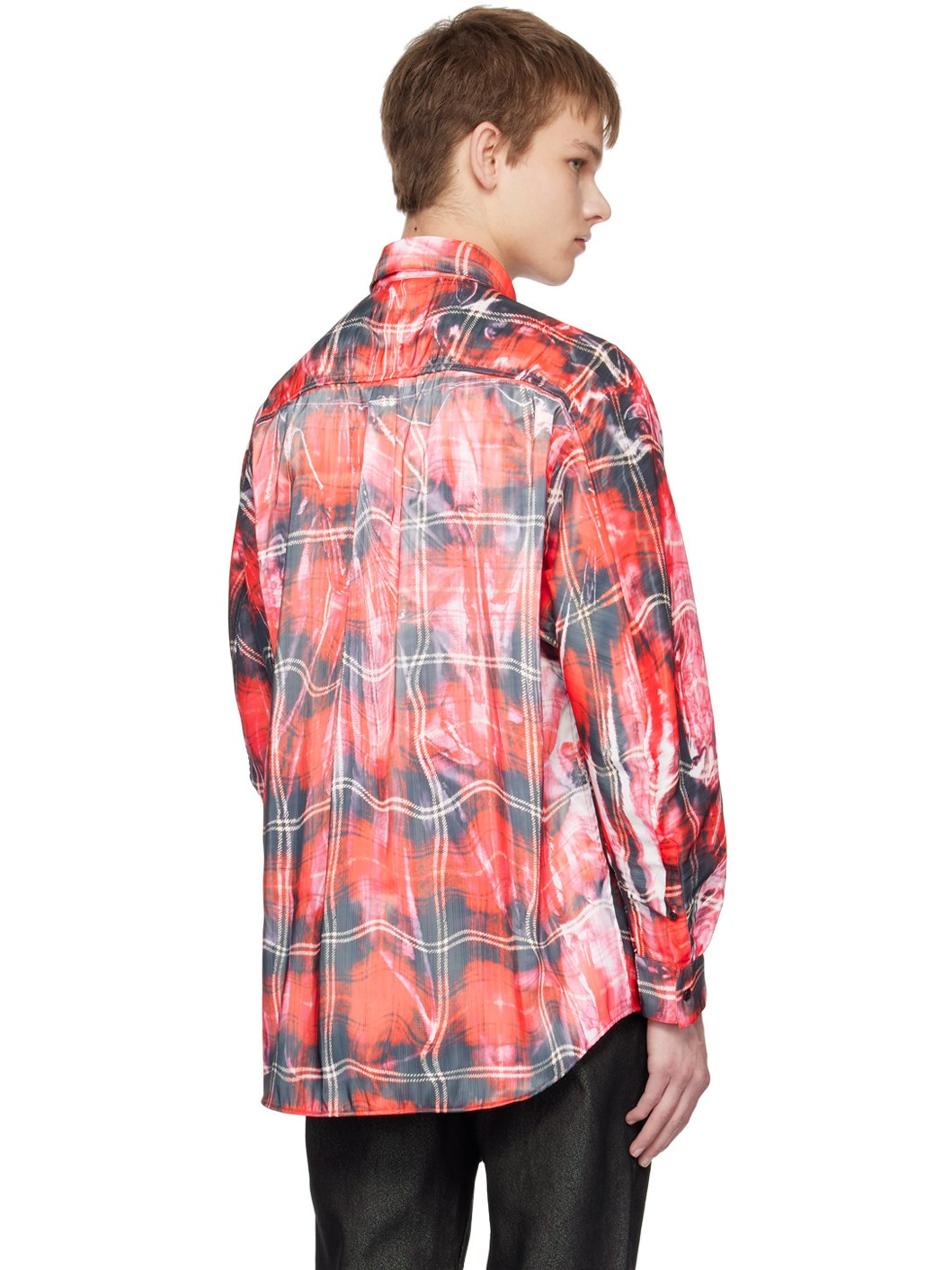 Red Mirage Checked Shirt - 3