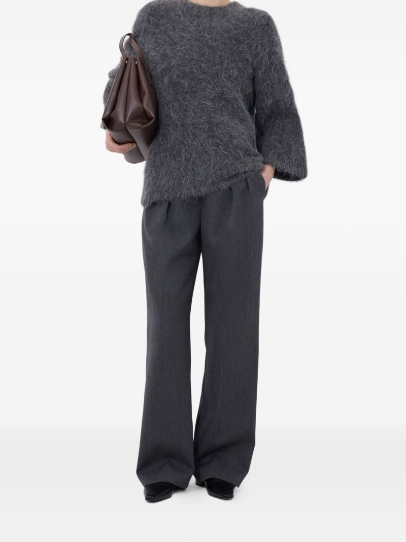 Loulou de Saison alpaca-blend three-quarter-sleeve sweater outlook