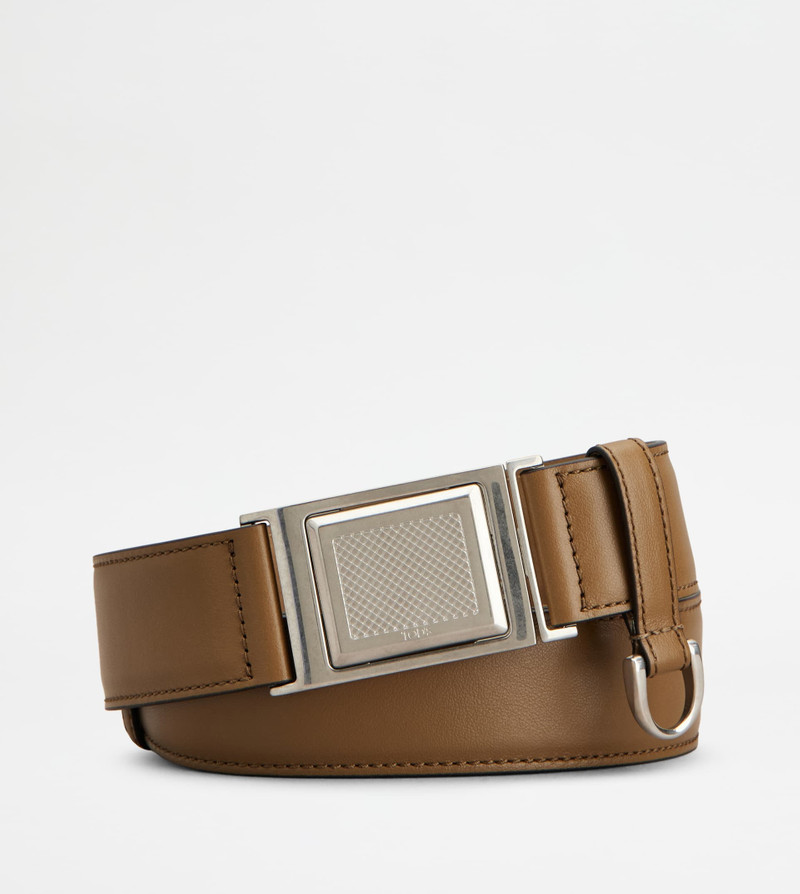 BELT IN LEATHER - BROWN 1