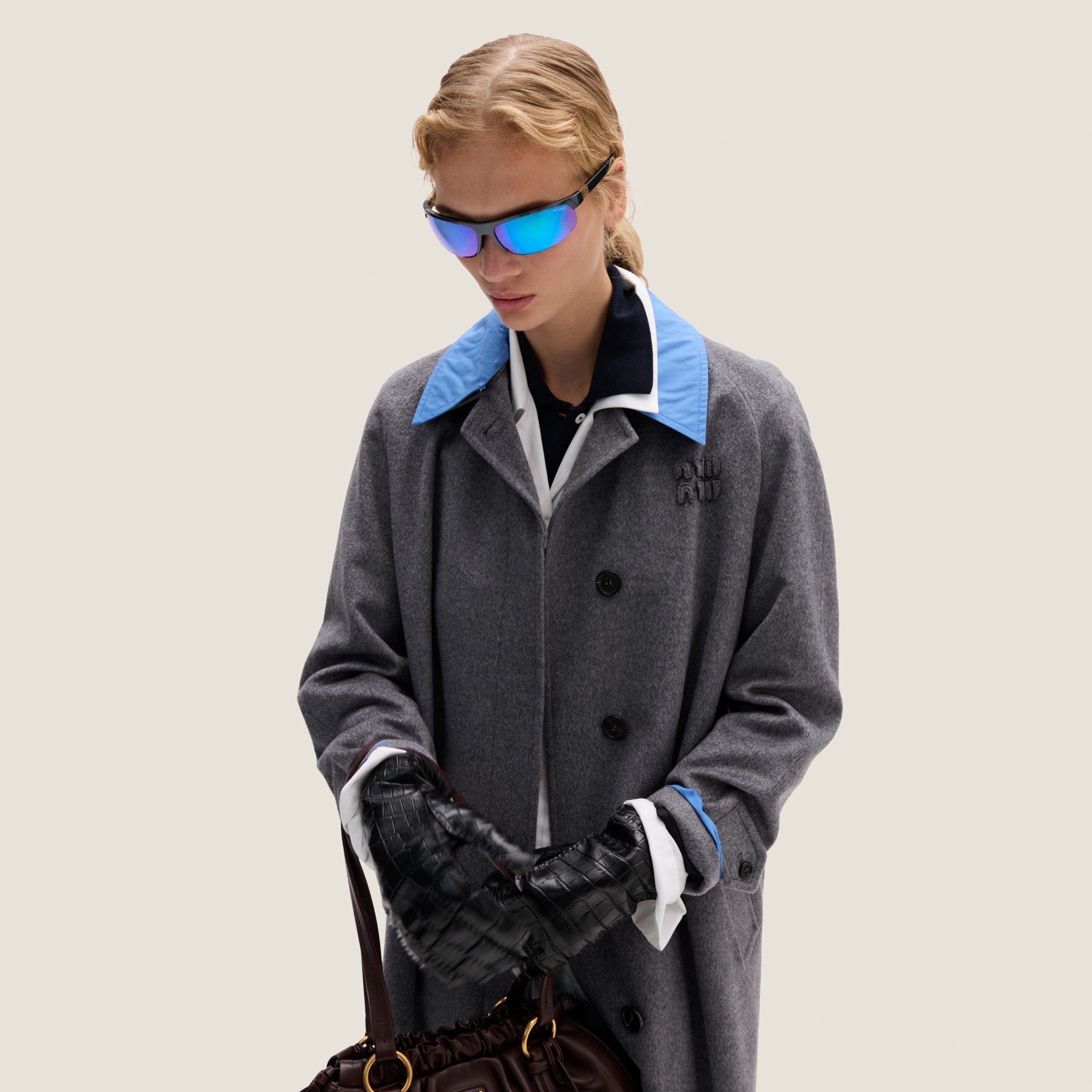 Single-breasted velour coat - 5