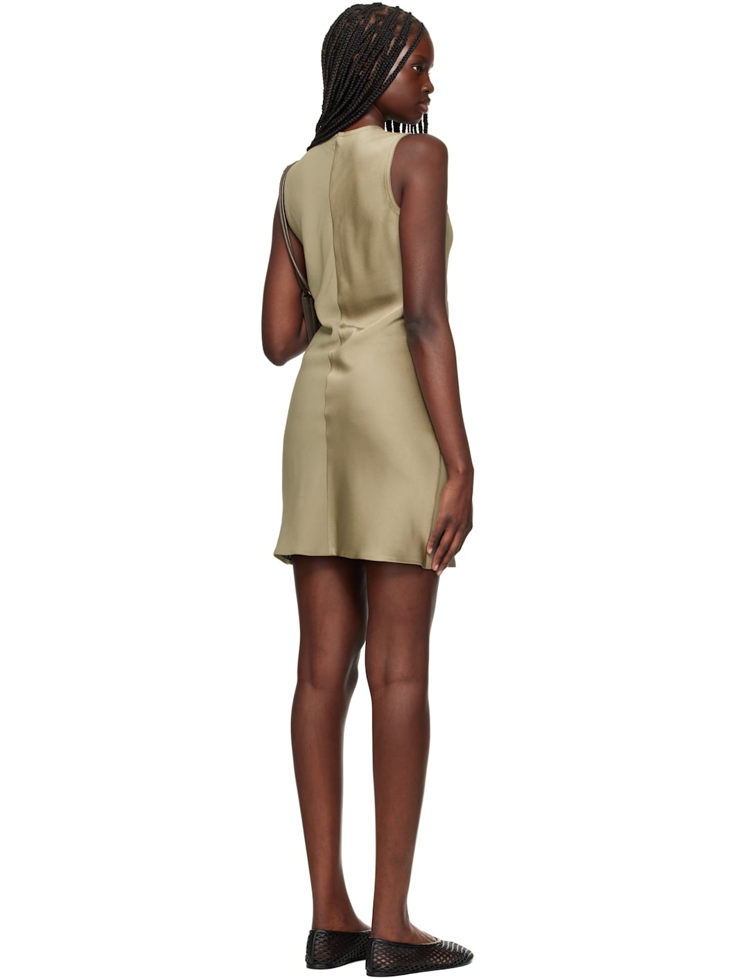 Taupe Straight Minidress - 3
