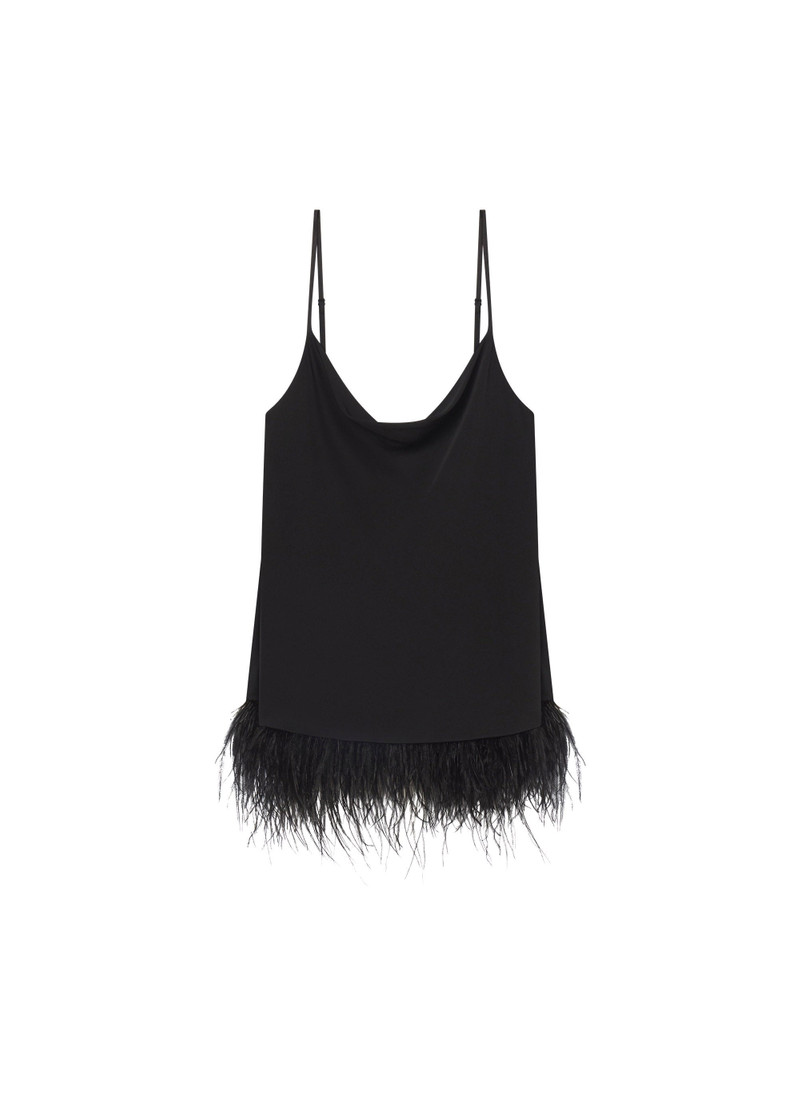 Eliza Feather Trimmed Camisole Top 1