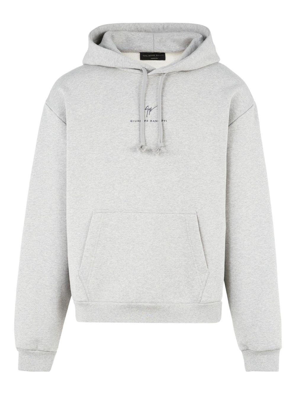 logo-embroidered hoodie - 1