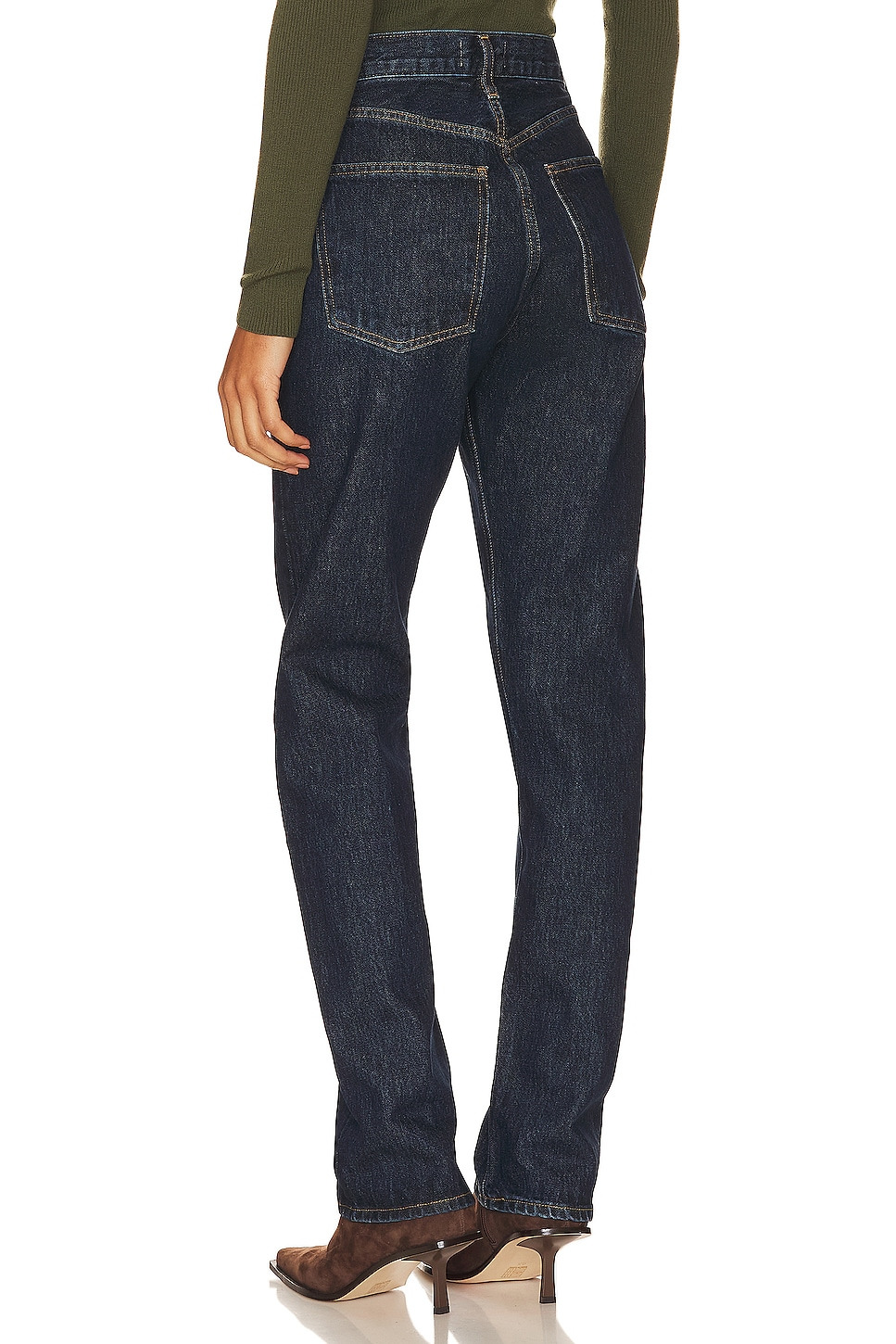90s Pinch Waist High Rise Straight Jeans - 3
