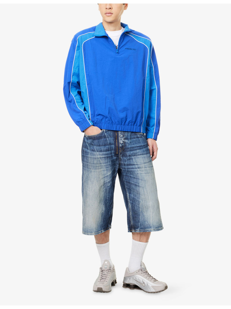 AWAKE NY Quarter Zip High-Neck Woven Track Jacket outlook