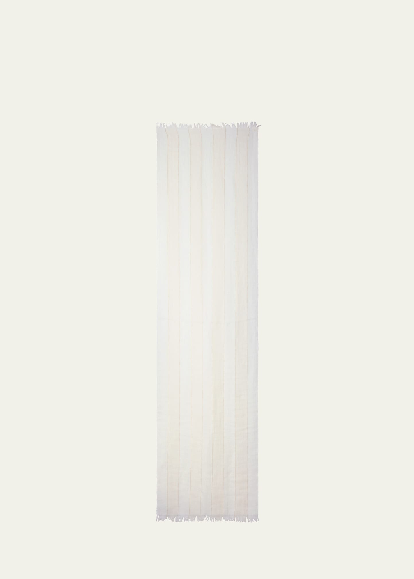 Lurex Stripe Linen Scarf - 2