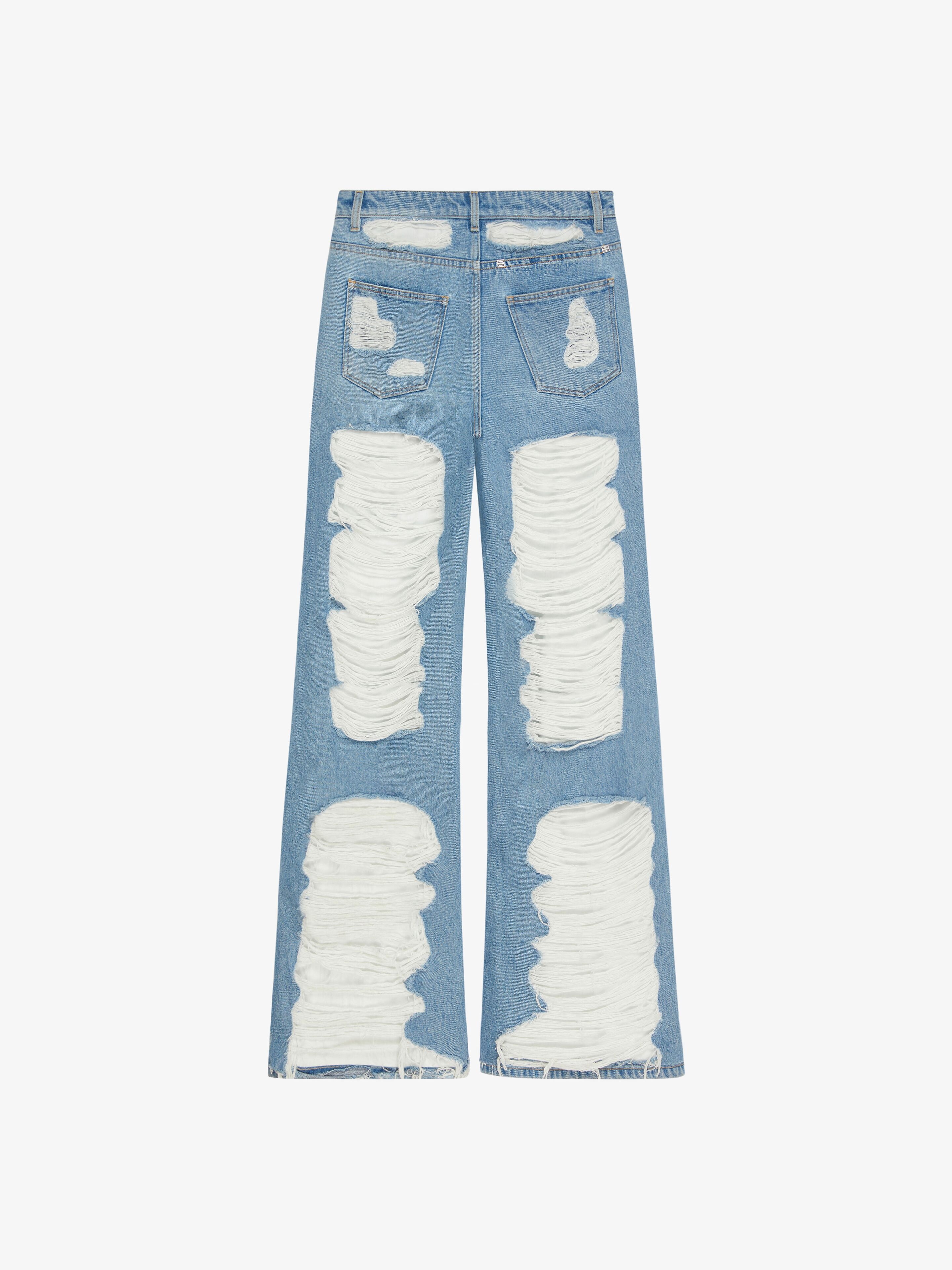 OVERSIZED JEANS IN DESTROYED DENIM - 5