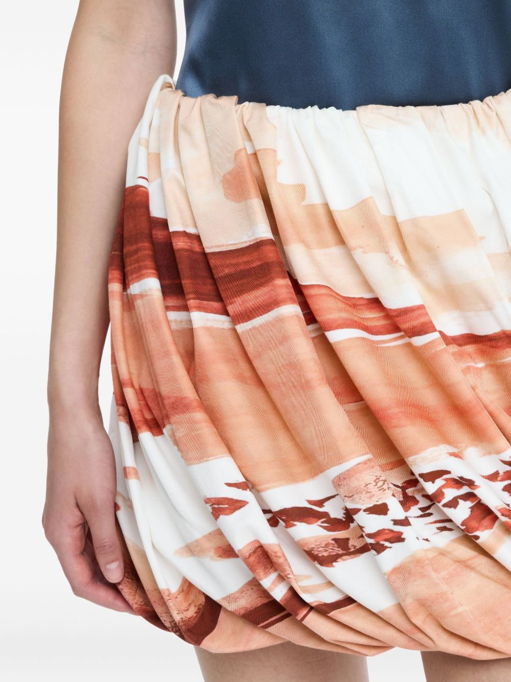 abstract-print balloon skirt - 5