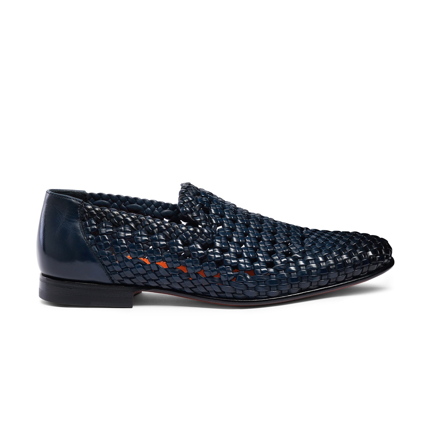 Men's blue woven leather loafer - 2