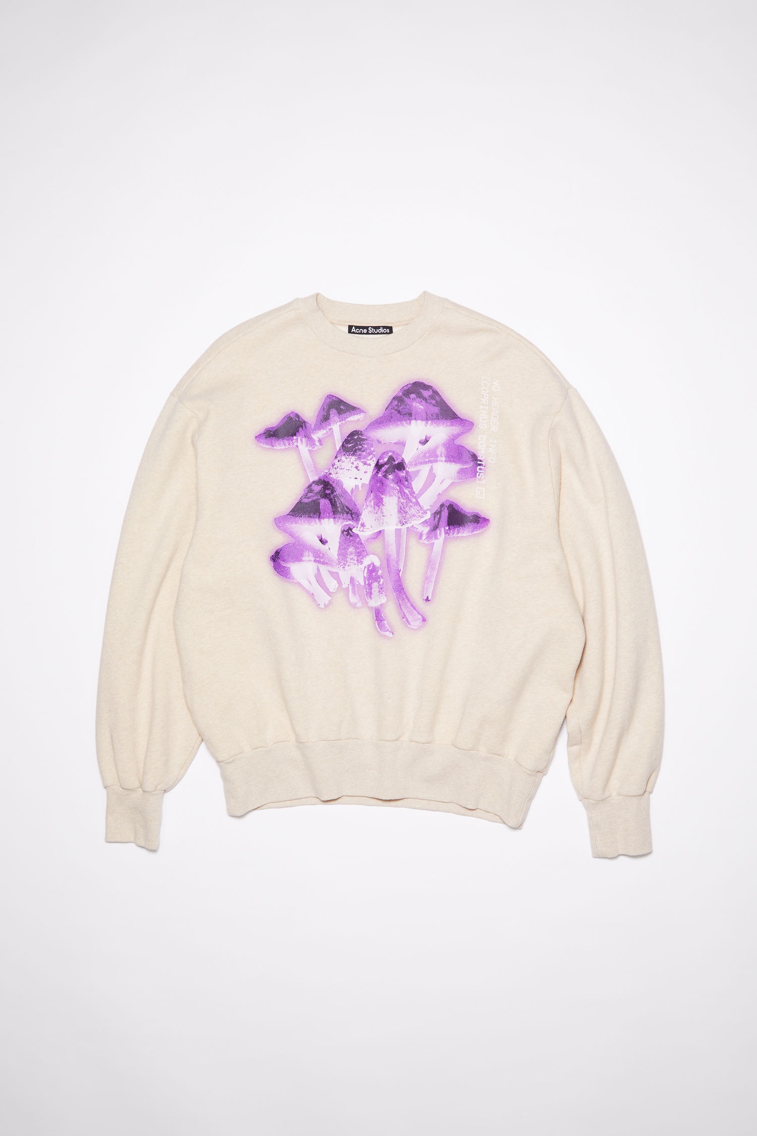 Crew neck sweatshirt - Oatmeal melange - 1