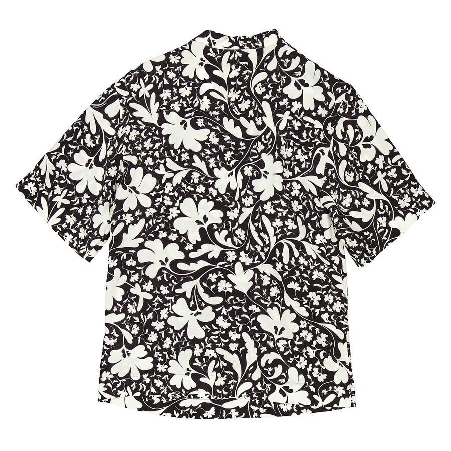 Stella McCartney Black Silk Foral Print Blouse - 2