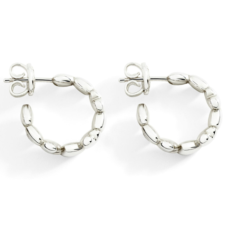 DoDo SILVER HEART HOOP EARRINGS outlook