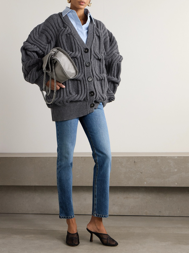 Stella McCartney + Net Sustain Falabella Chain-embellished Mid-rise Straight-leg Jeans outlook